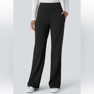 NWT Halara Flex™ DayStretch Mid Rise Side Zipper Pocket Work Flare Pants
